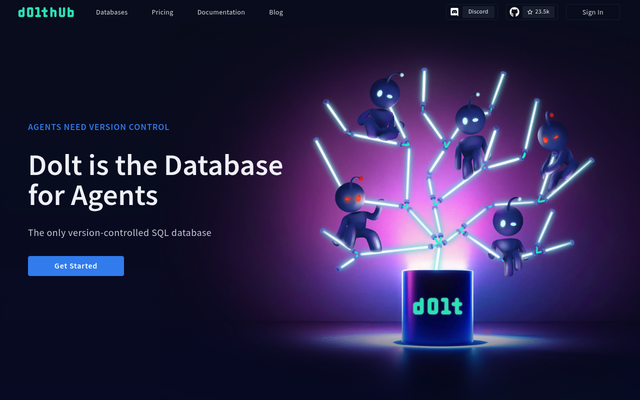 DoltHub website screenshot