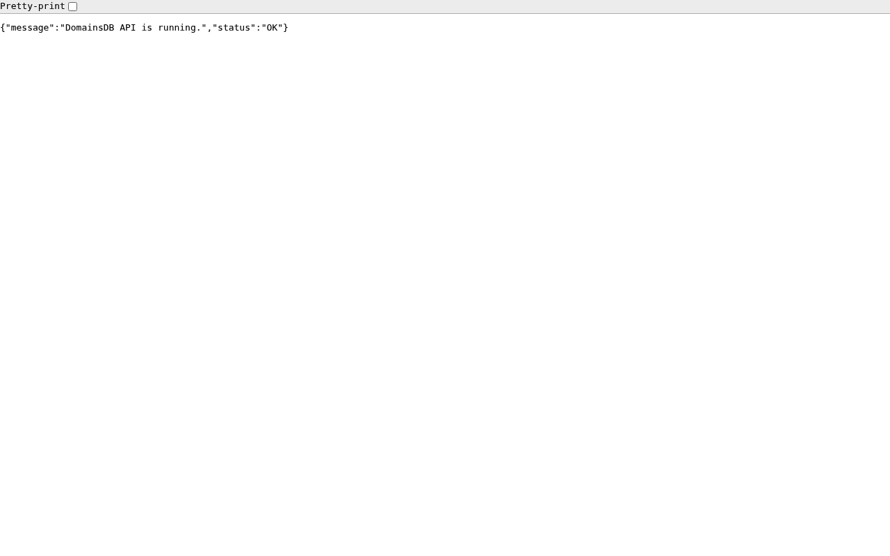 DomainDb Info website screenshot
