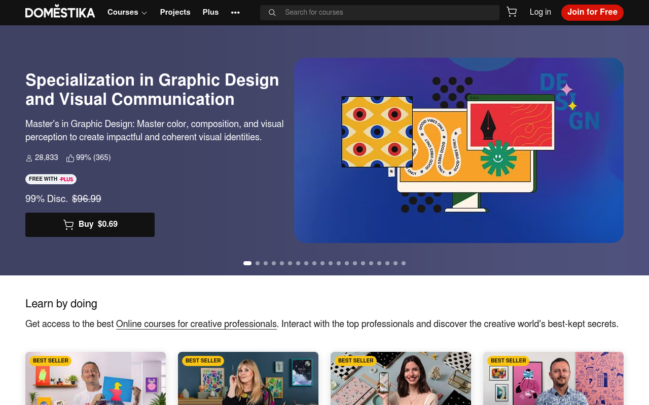 Domestika website screenshot