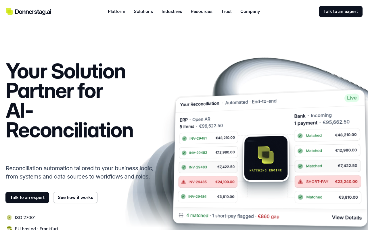 Donnerstag Ai website screenshot