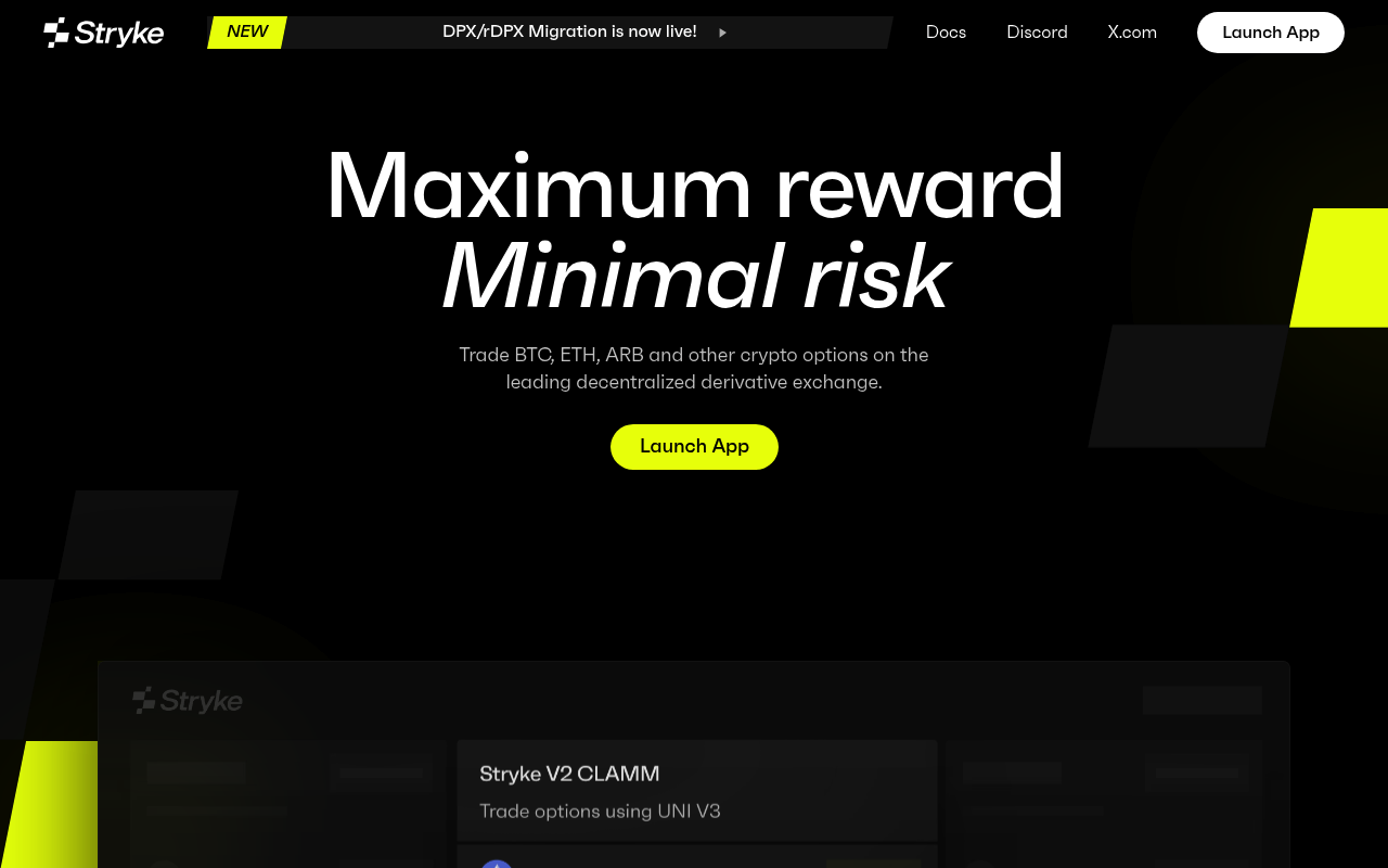 Dopex website screenshot