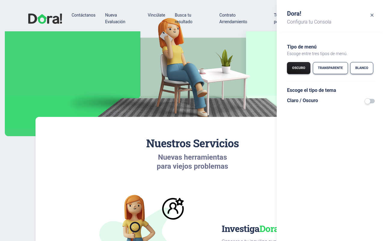 Dora website screenshot