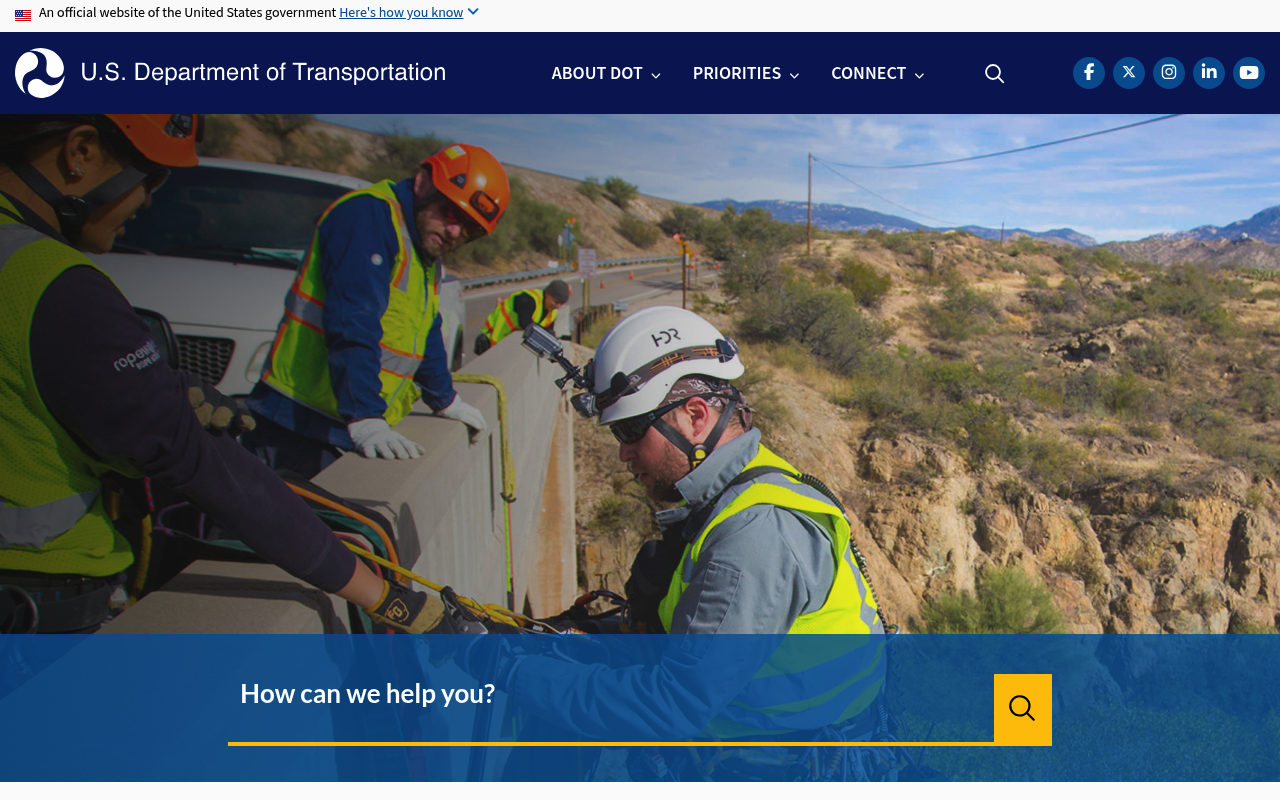 DOT Regulations screenshot