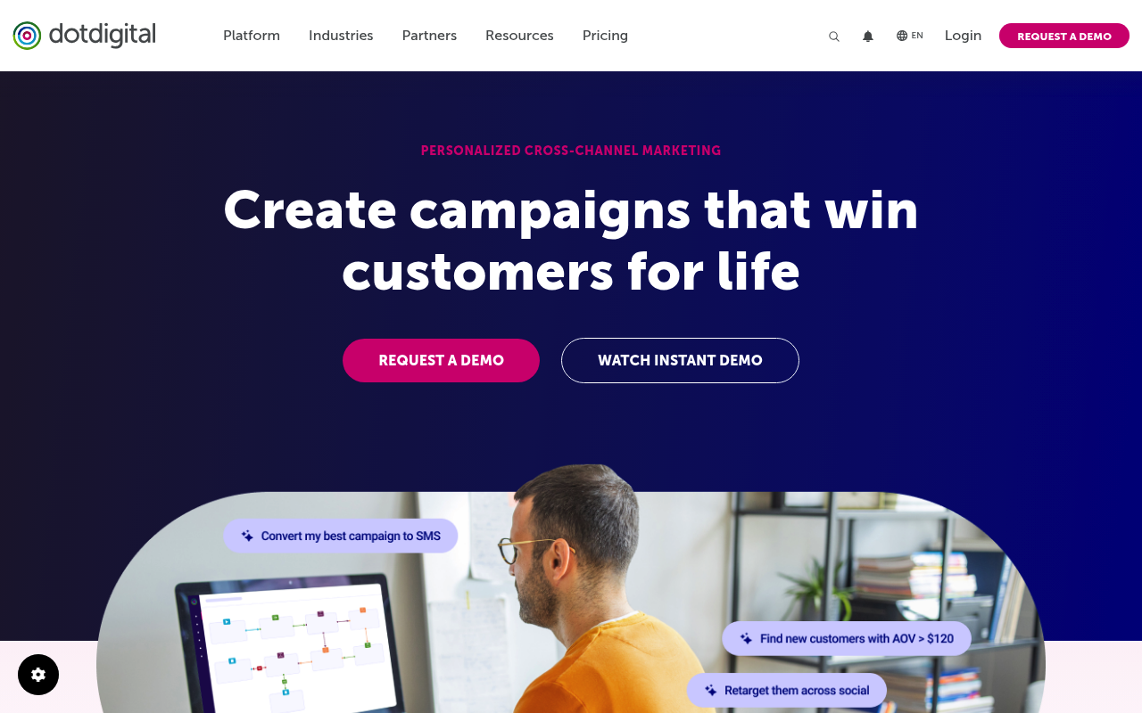 Dotdigital website screenshot