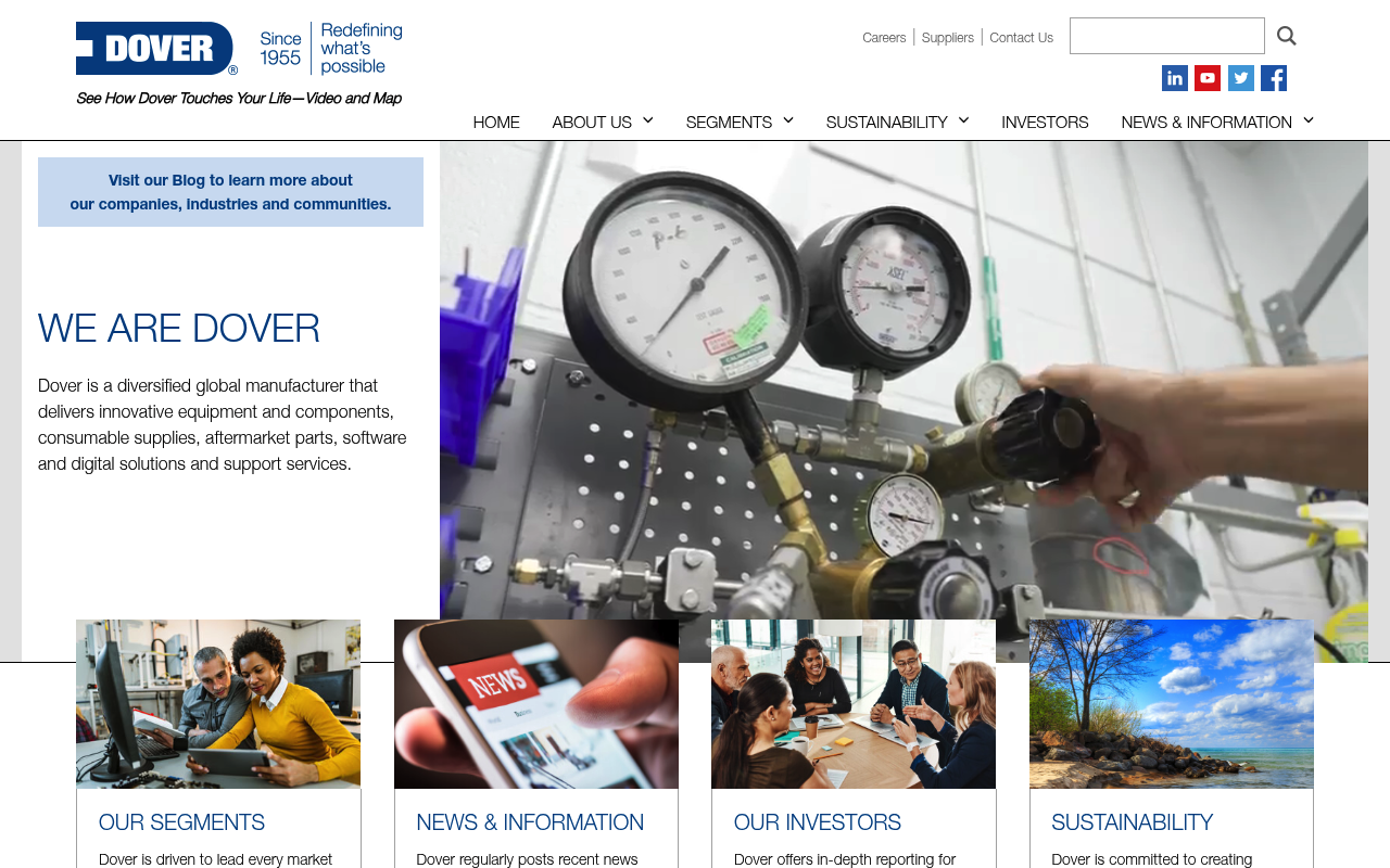Dover Corporation screenshot