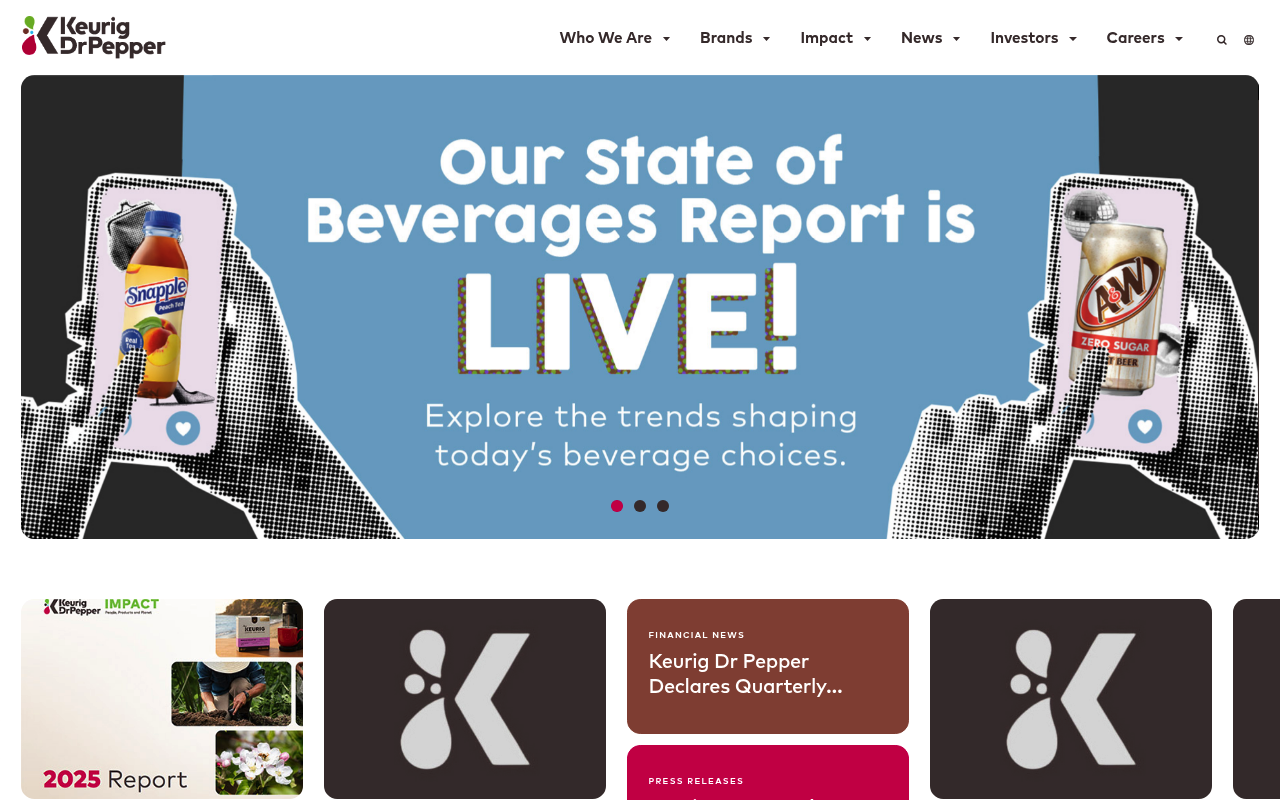 Keurig Dr Pepper (formerly Dr Pepper Snapple Group) screenshot