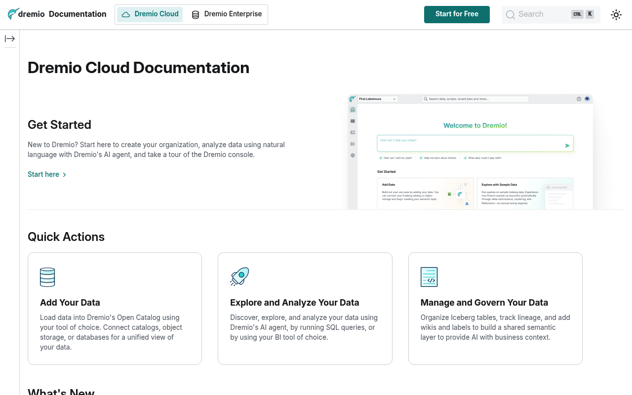 Dremio screenshot