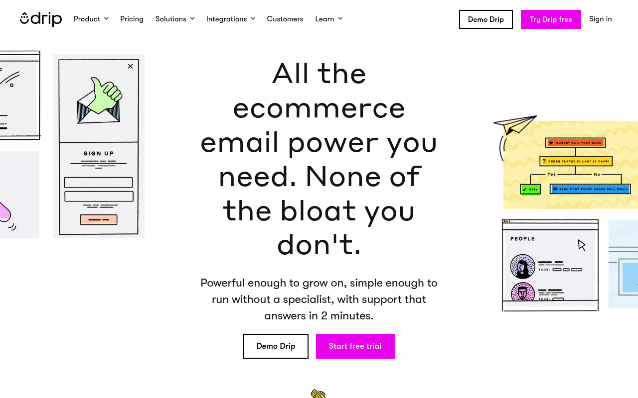Drip website screenshot