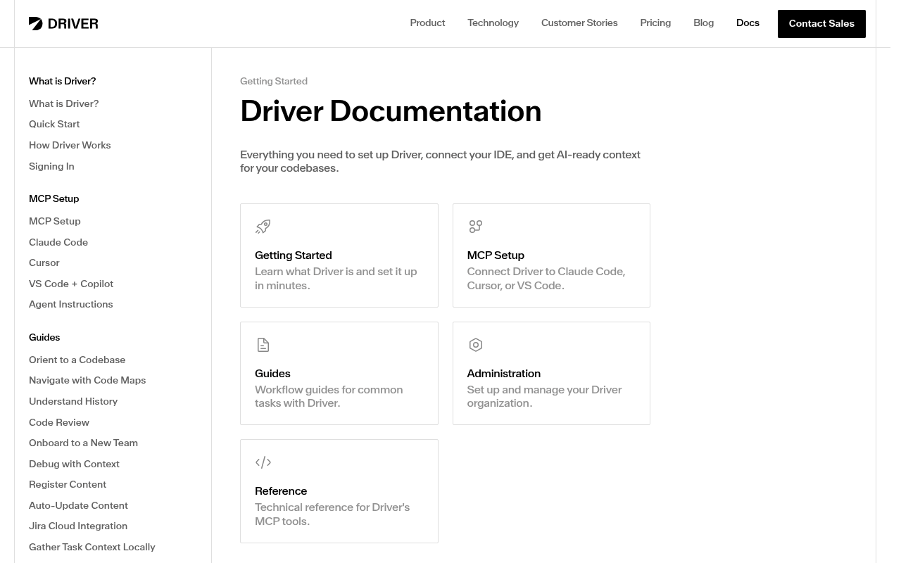 Driver website screenshot