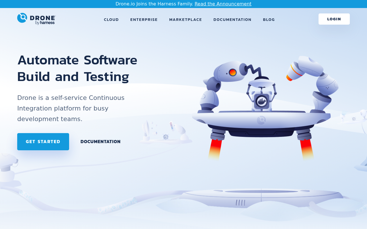 Drone website screenshot