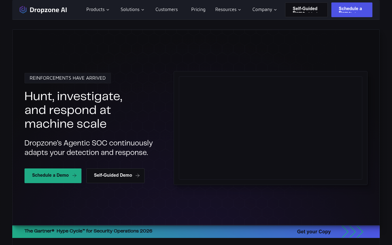 Dropzone AI website screenshot