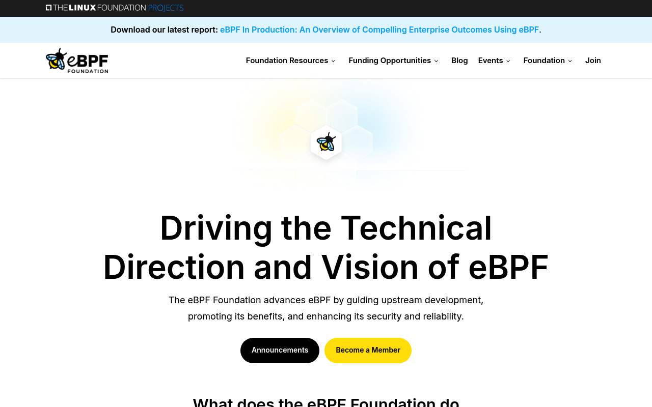 eBPF Foundation screenshot