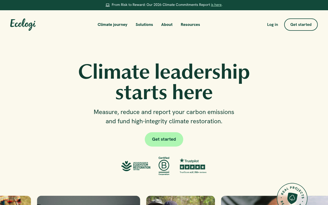 Ecologi website screenshot
