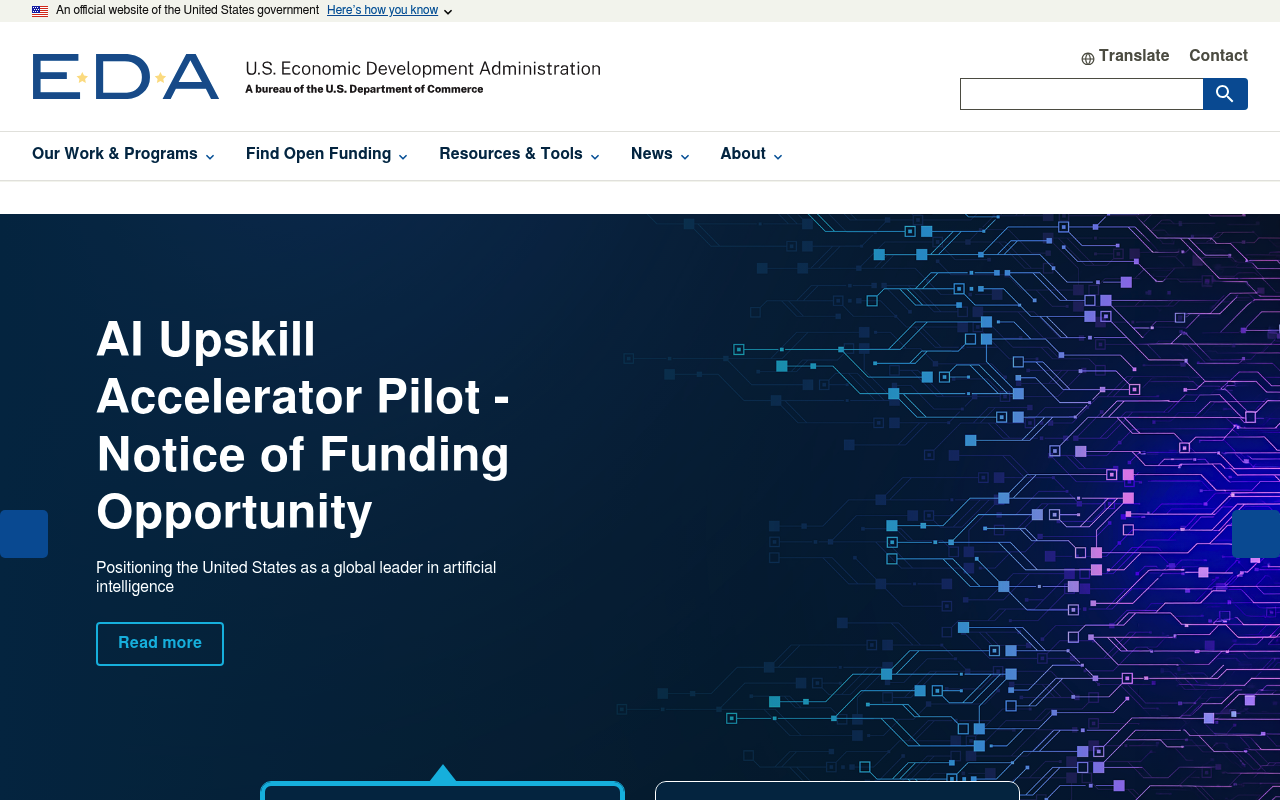 Economic Development Administration screenshot