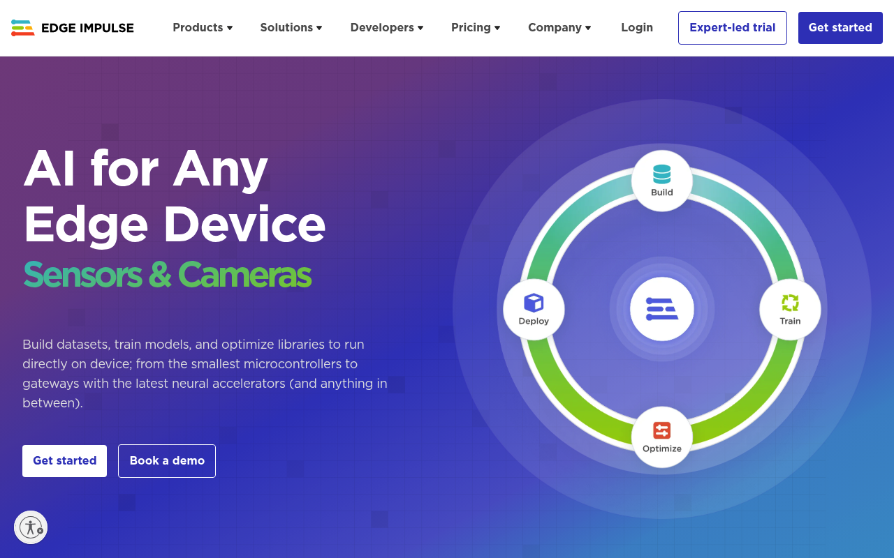 Edge Impulse website screenshot