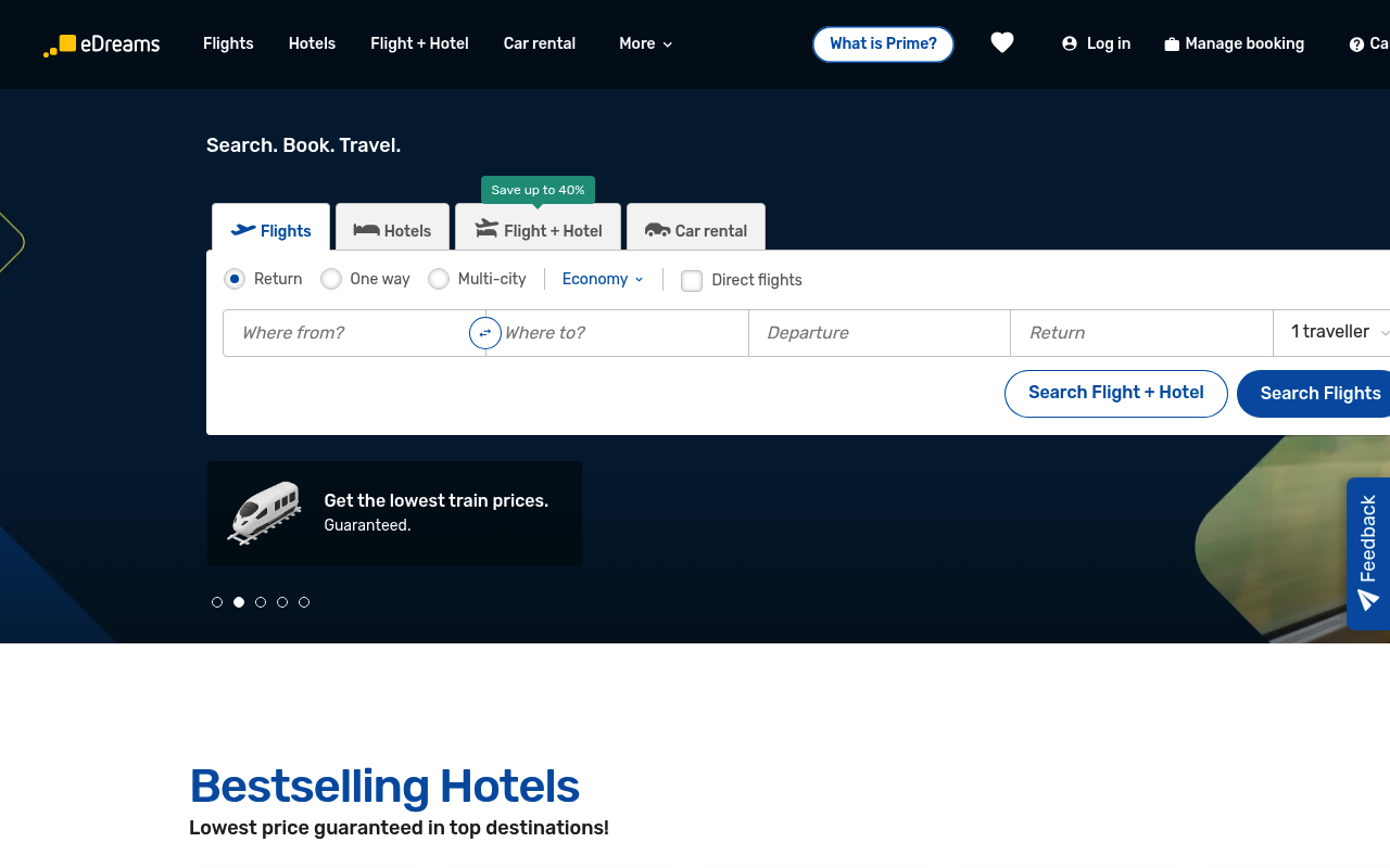 eDreams ODIGEO screenshot
