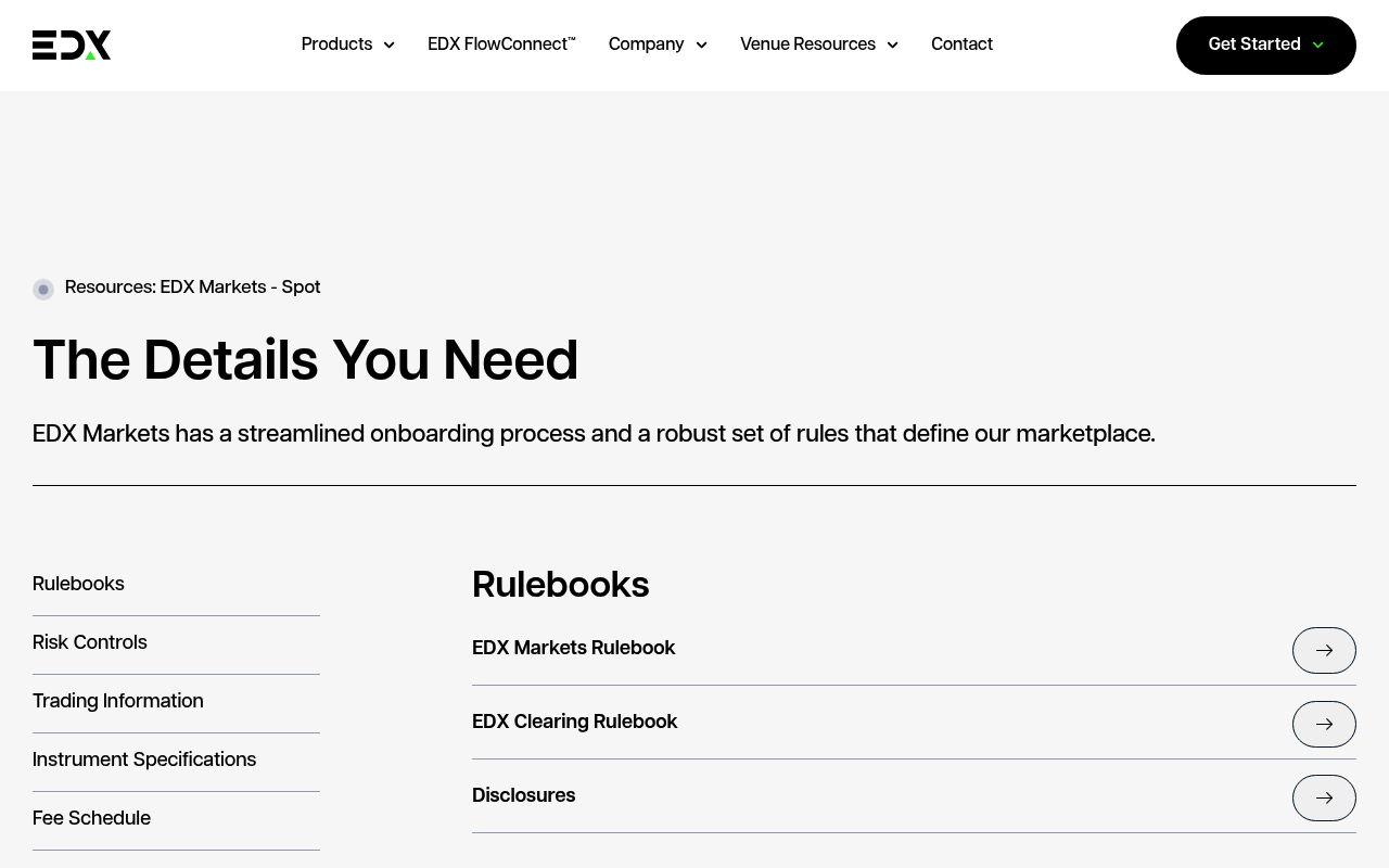 EDX Markets screenshot