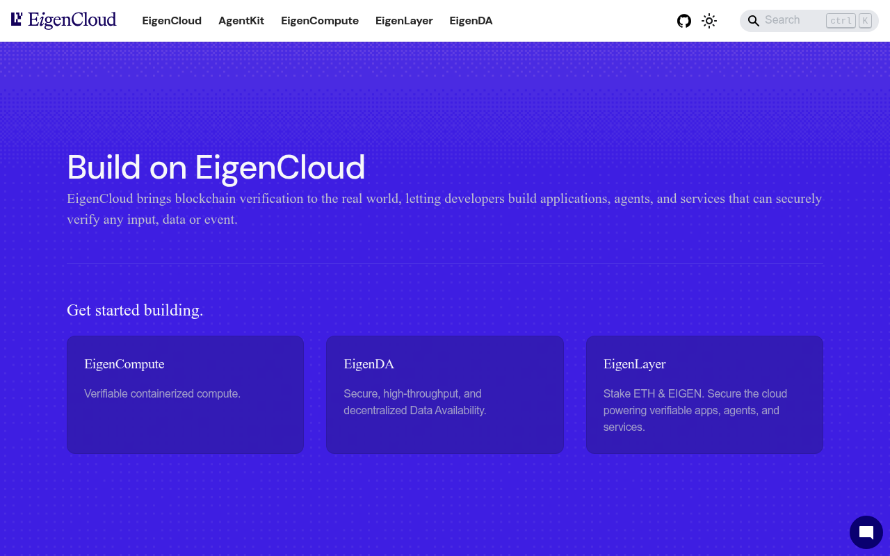 EigenLayer website screenshot