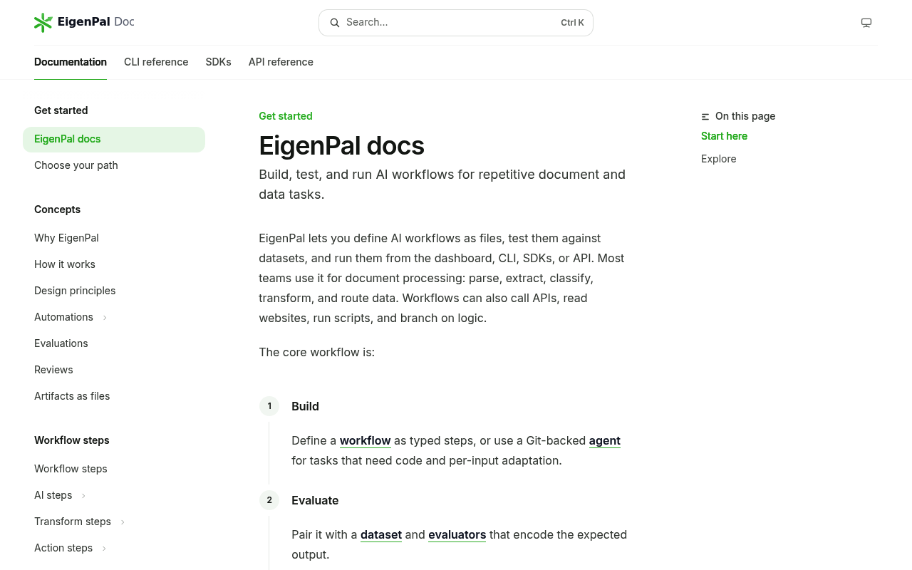 Eigenpal website screenshot