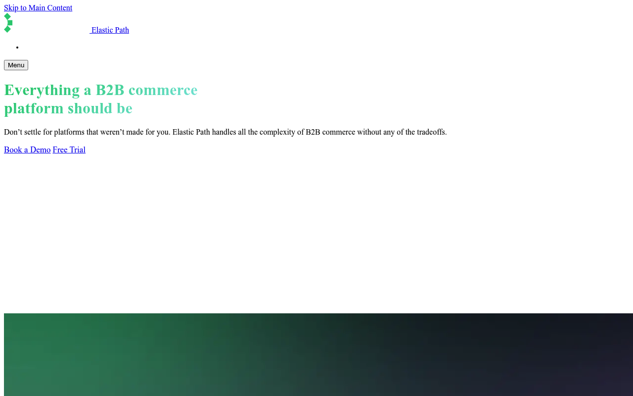 Elastic Path website screenshot