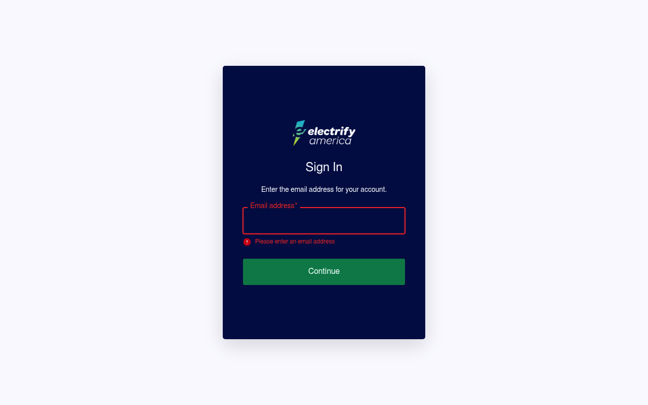 Electrify America website screenshot
