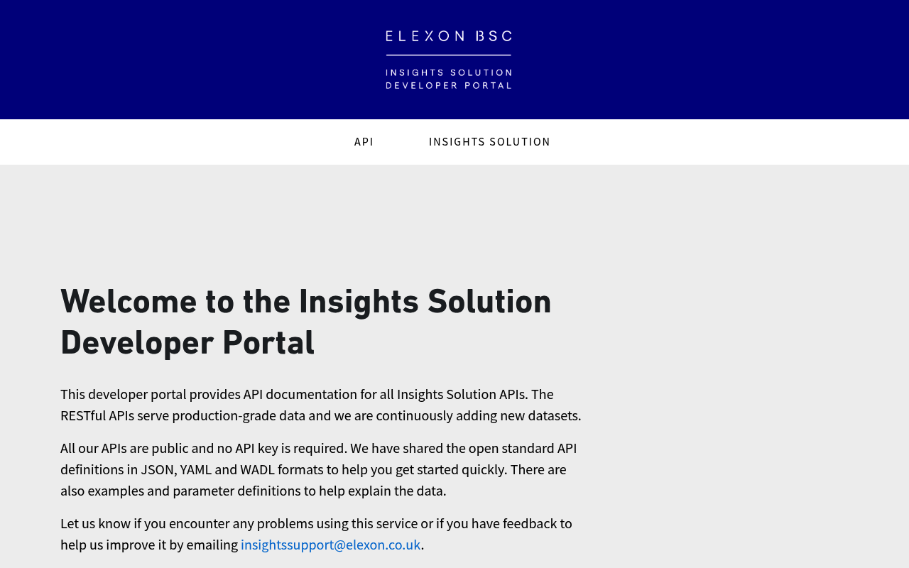 Elexon website screenshot