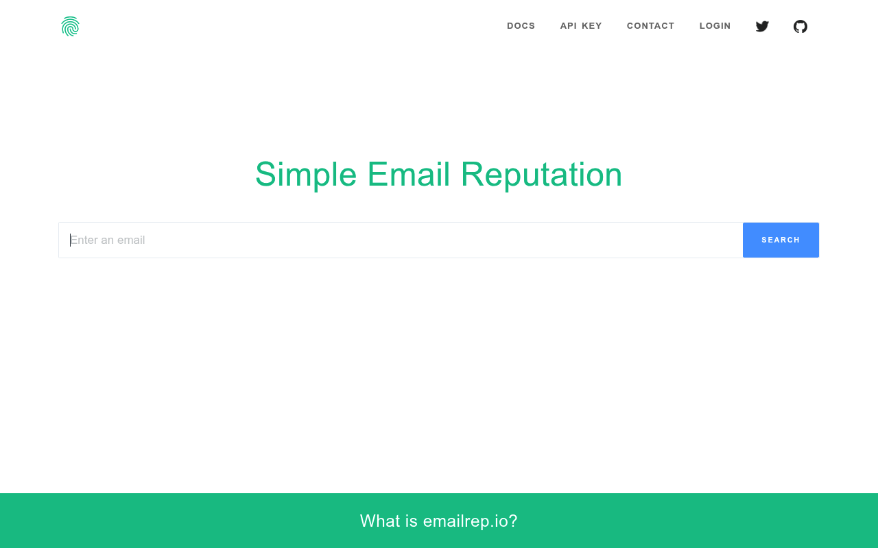 EmailRep website screenshot
