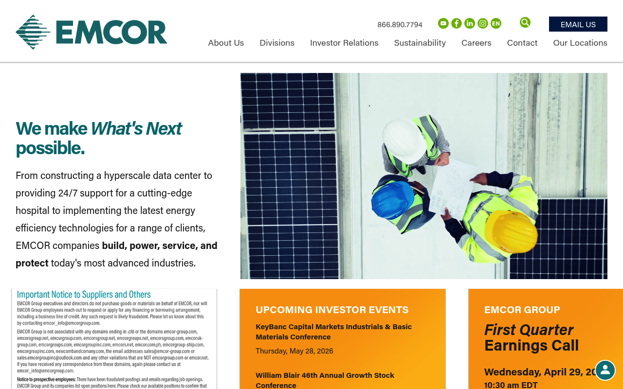 EMCOR Group screenshot