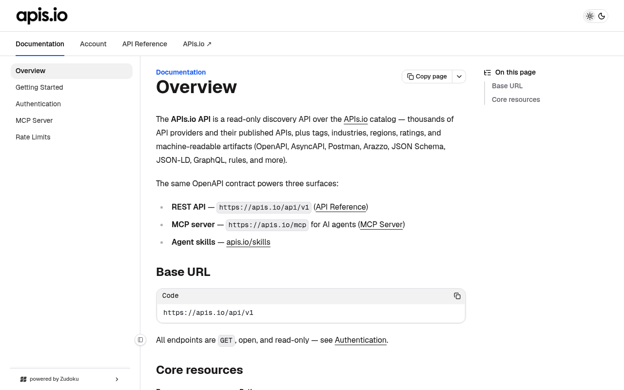 APIs.io Engineering Platform screenshot