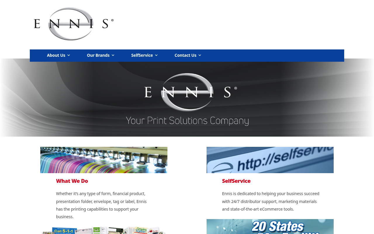 Ennis Inc website screenshot