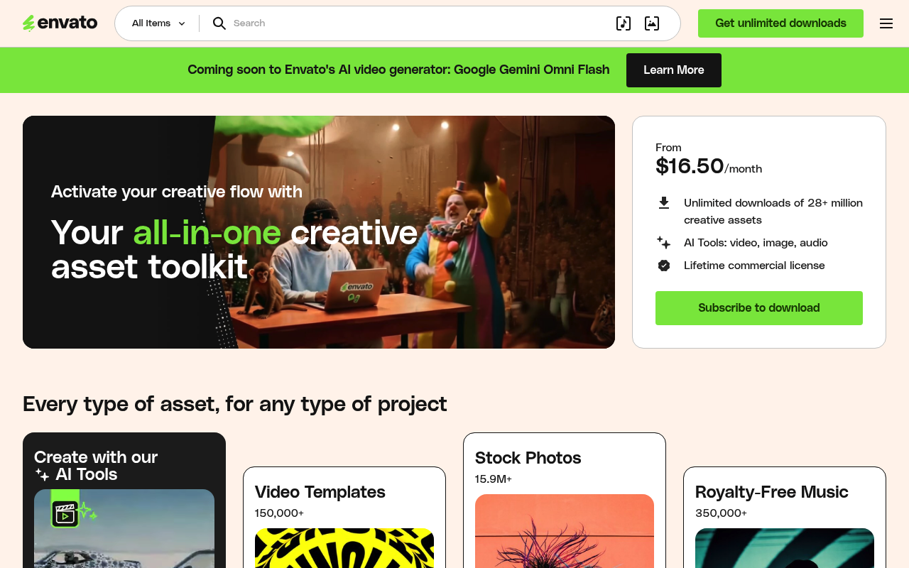 Envato website screenshot