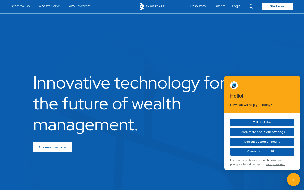 Envestnet website screenshot