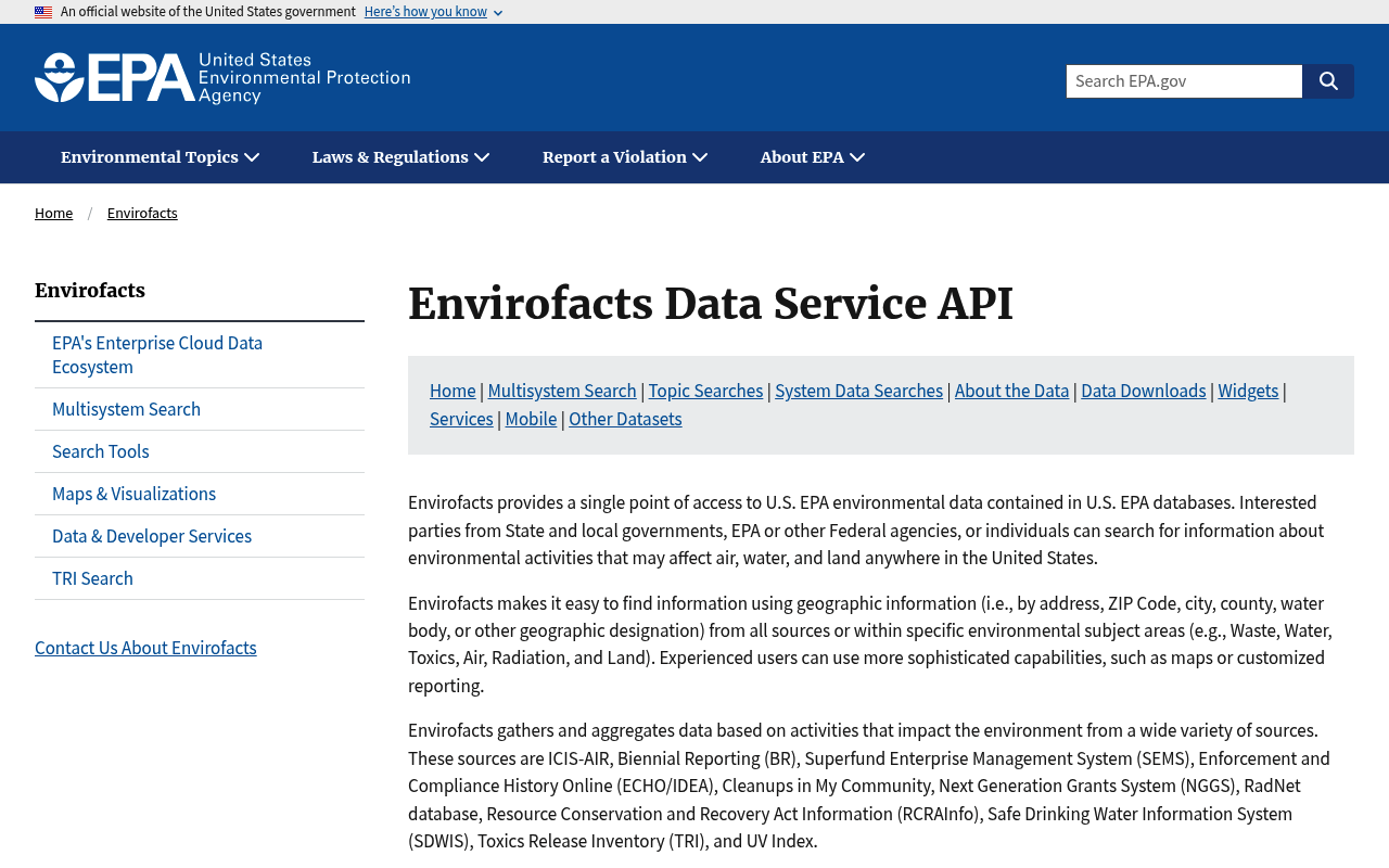 EPA.gov screenshot
