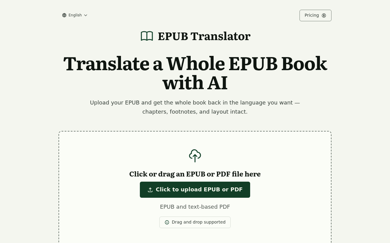 EPUB Translator screenshot