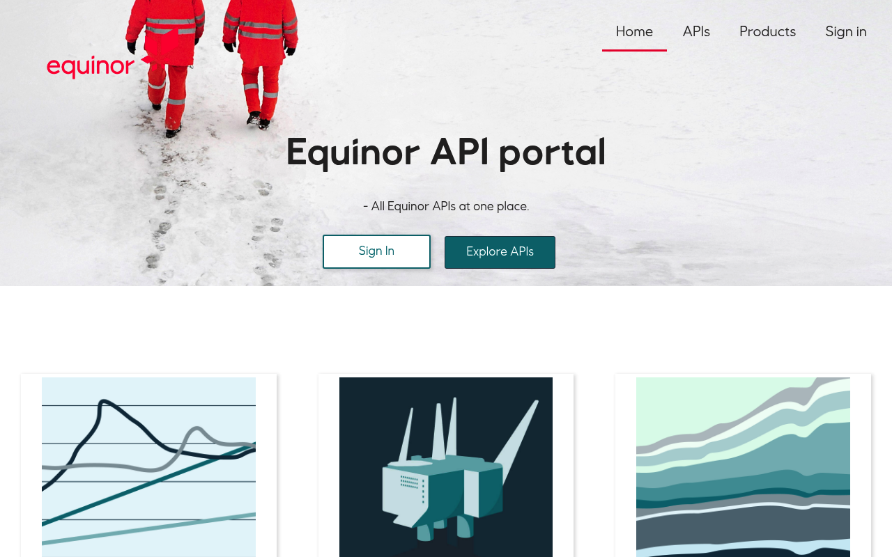 Equinor website screenshot