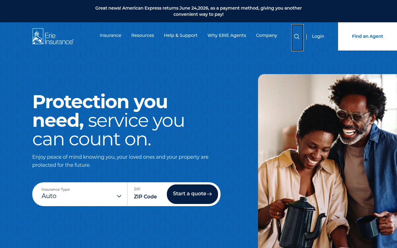 Erie Insurance screenshot
