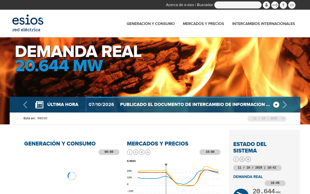 Red Electrica (e-sios) screenshot