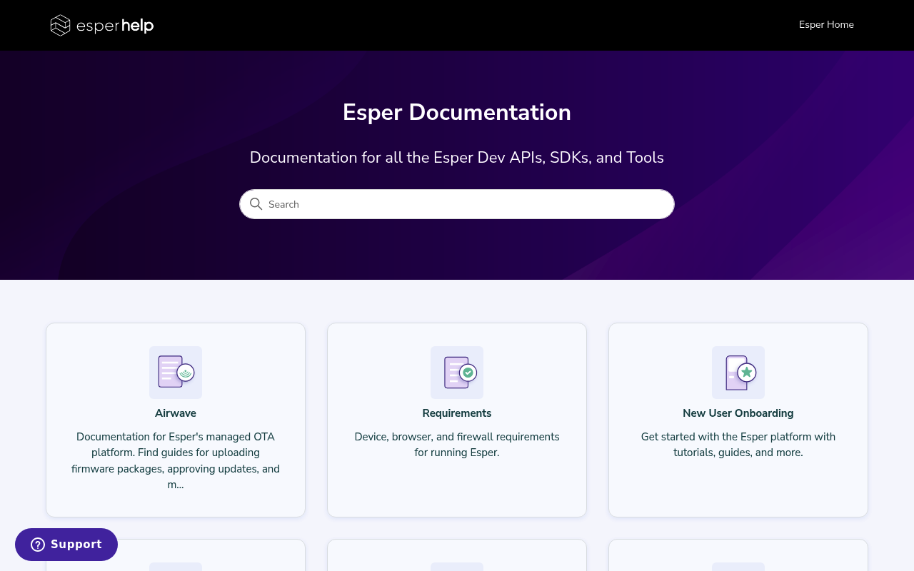 Esper website screenshot