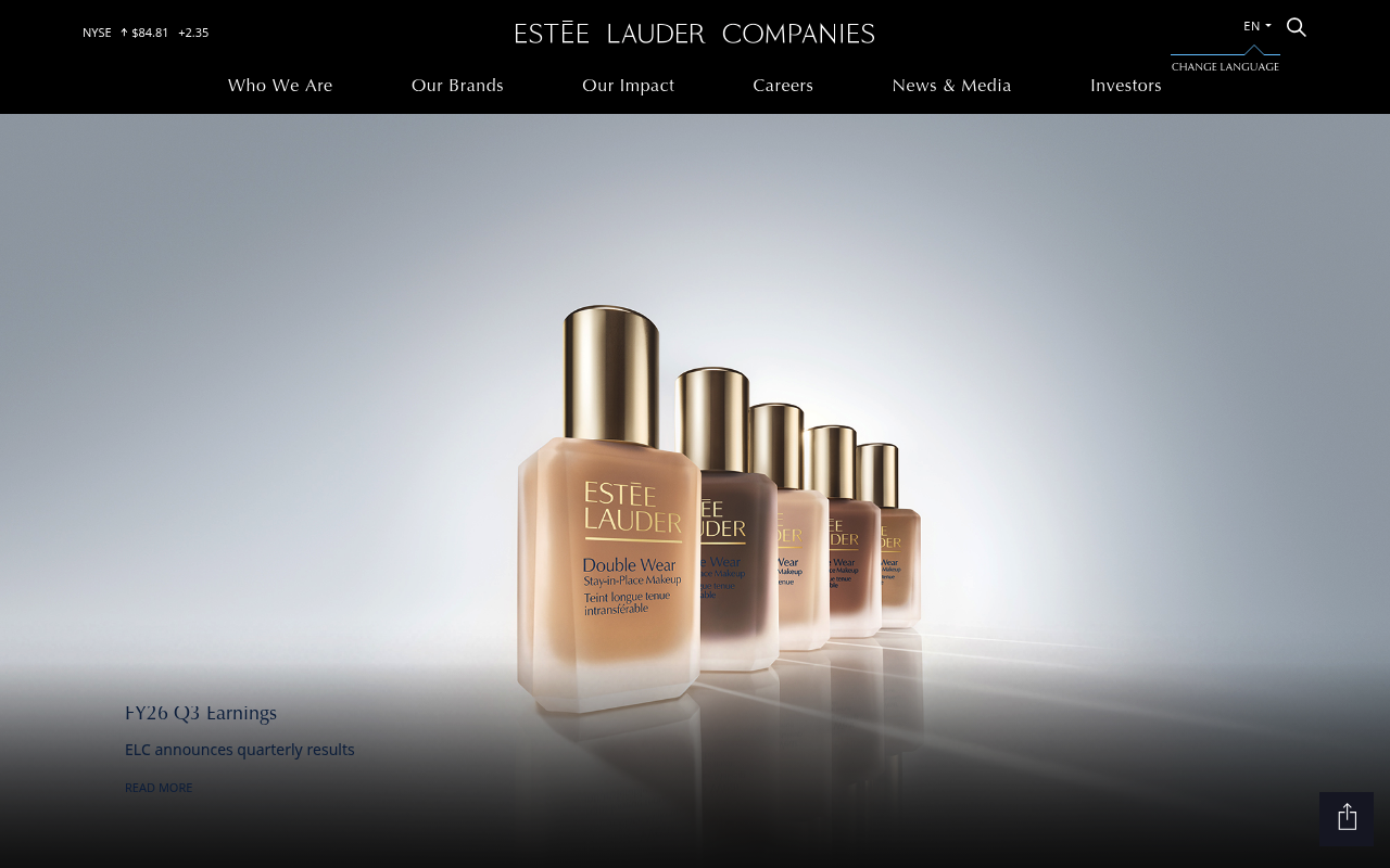 The Estée Lauder Companies screenshot