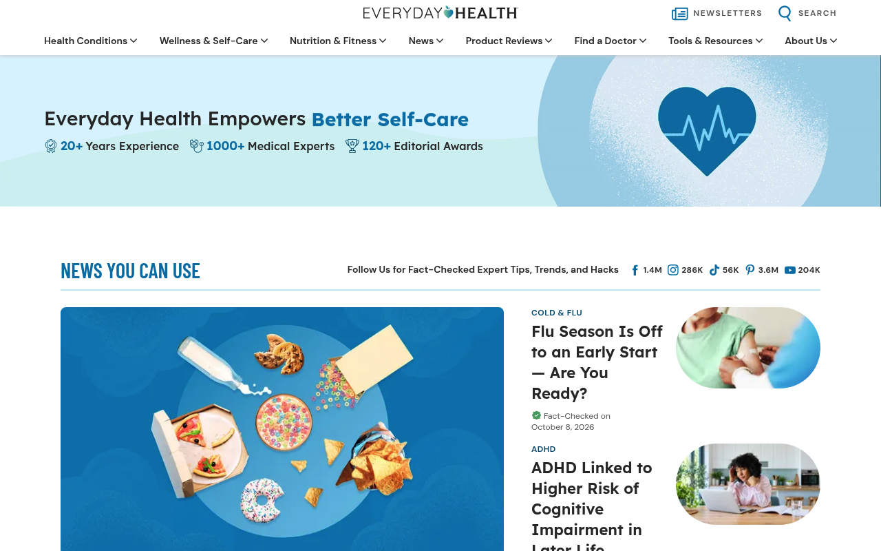 Everyday Health screenshot