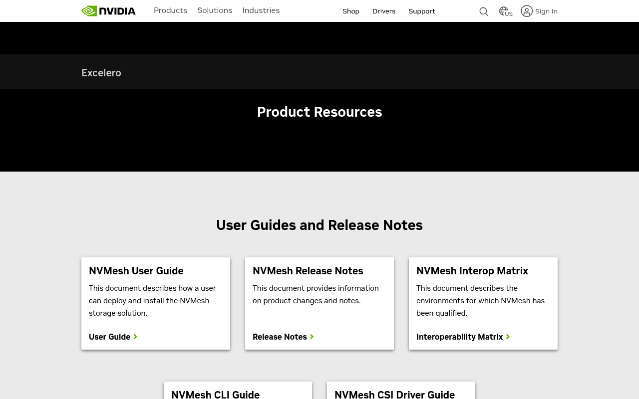 Excelero Storage screenshot