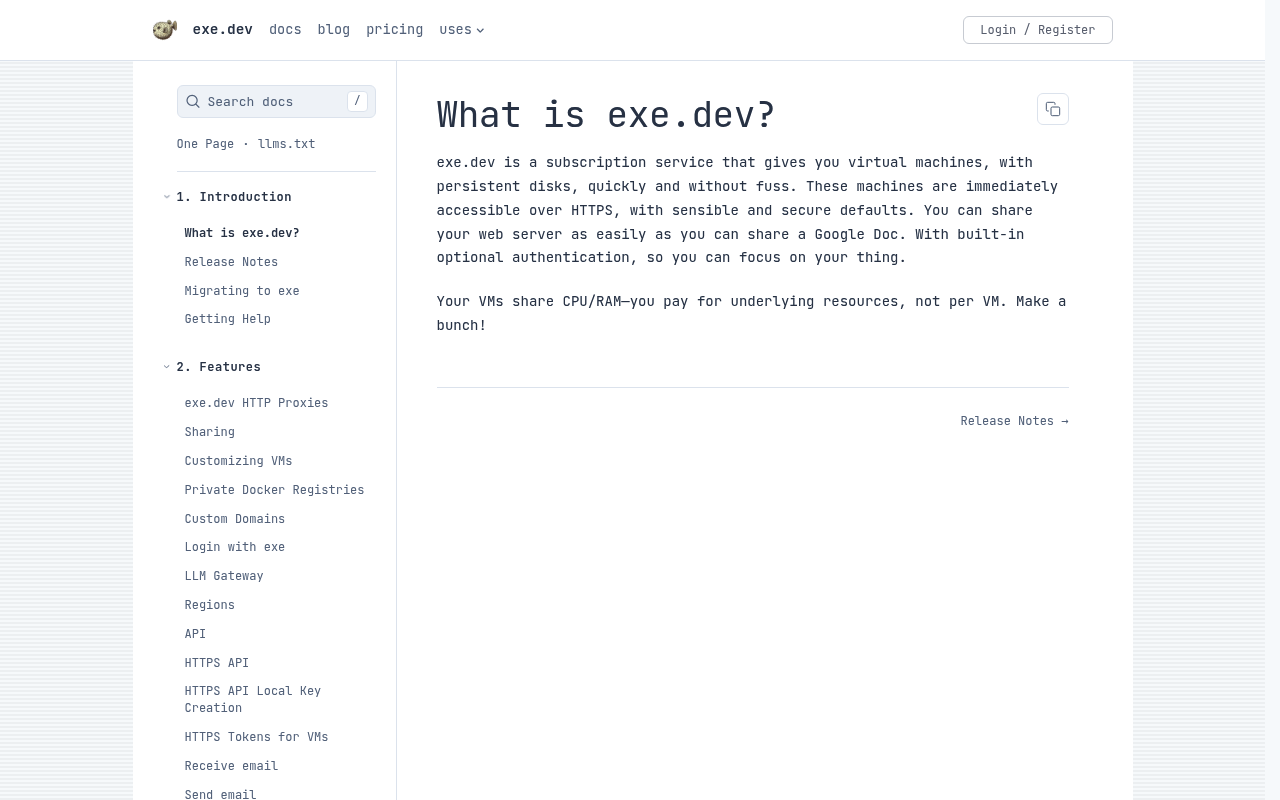 exe.dev screenshot