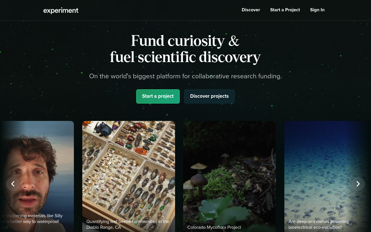 Experiment screenshot