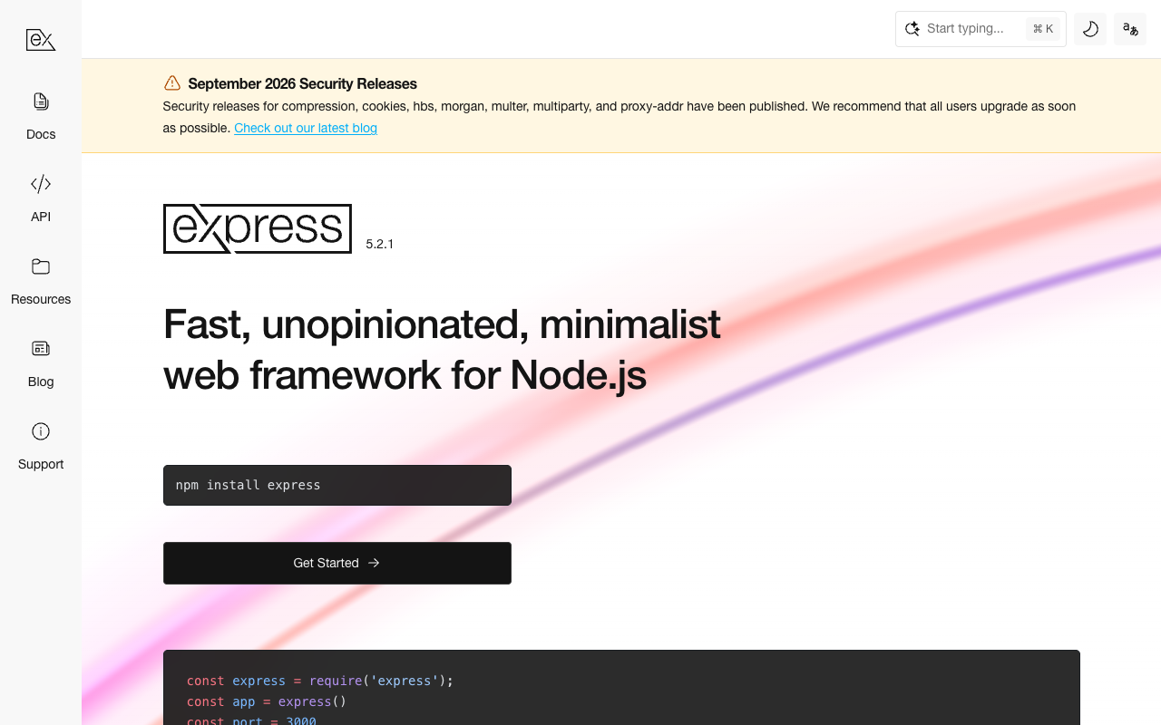 Express screenshot