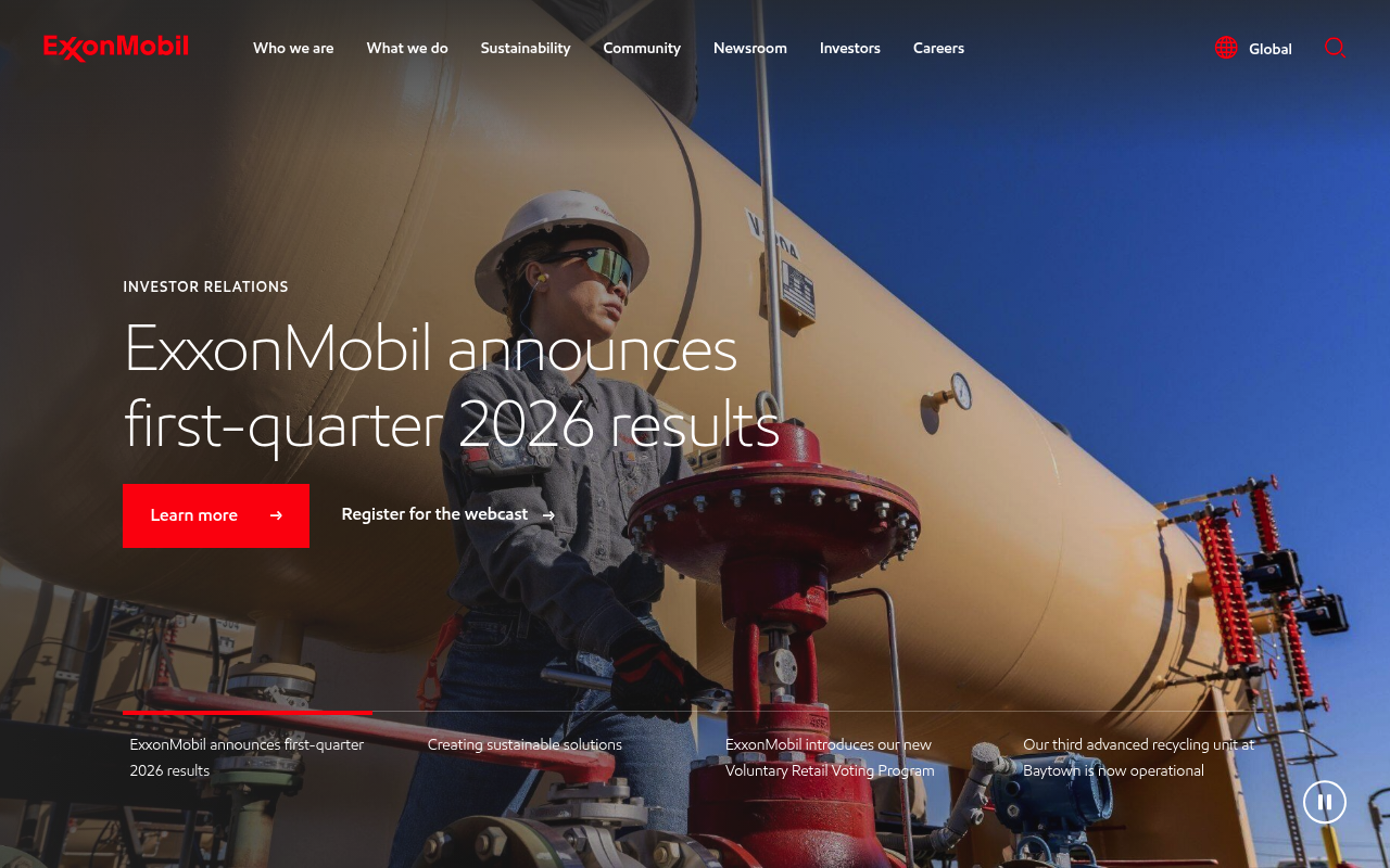 Exxon Mobil screenshot
