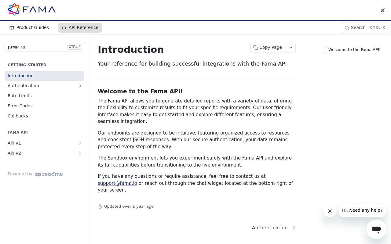 Fama screenshot