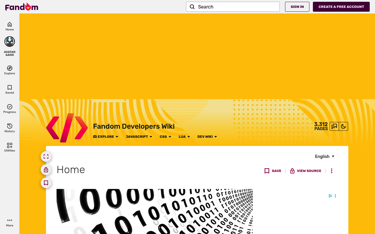Fandom website screenshot