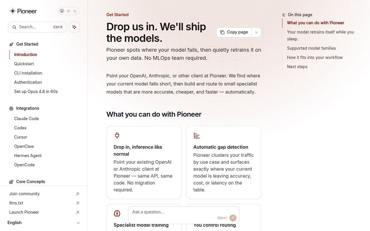 Fastino Labs screenshot