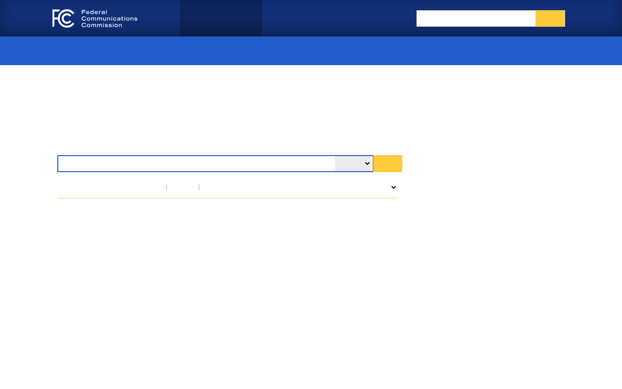 Federal Communications Commission screenshot