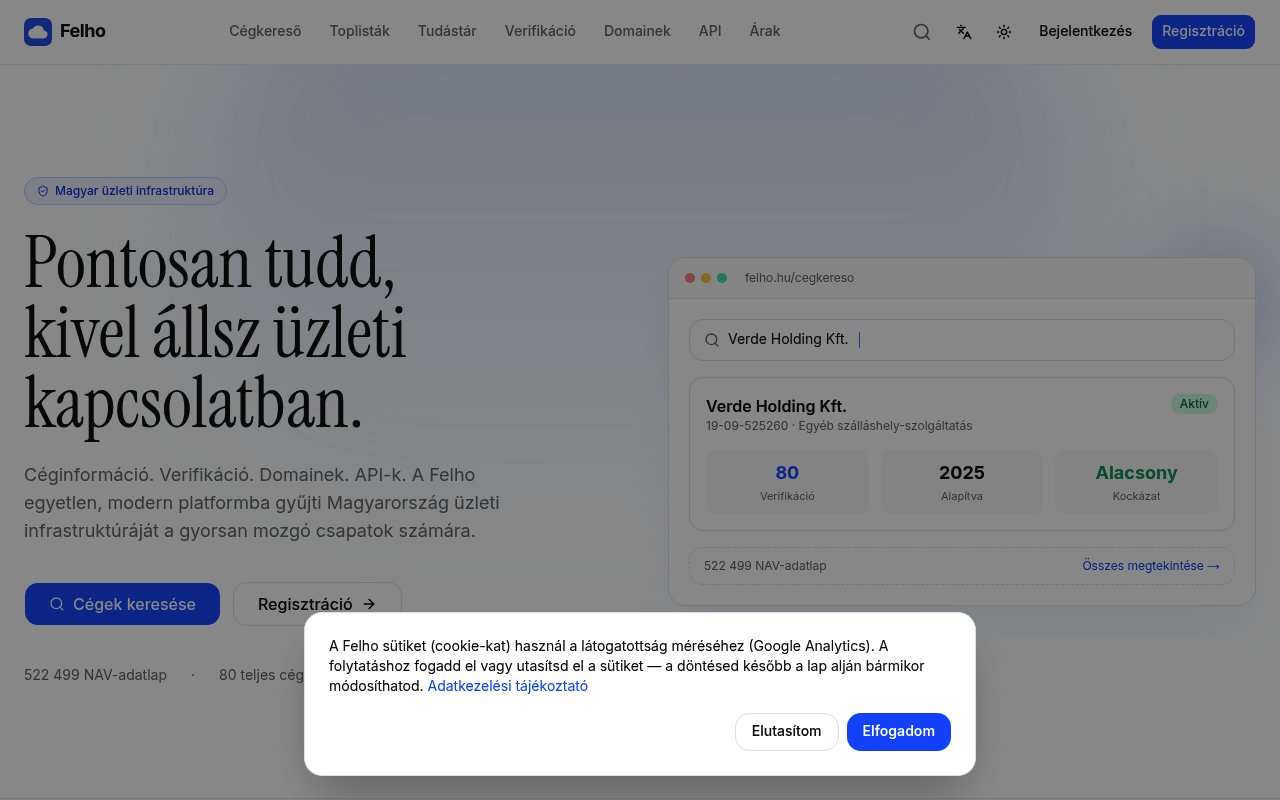 Felhő — Magyar üzleti infrastruktúra screenshot